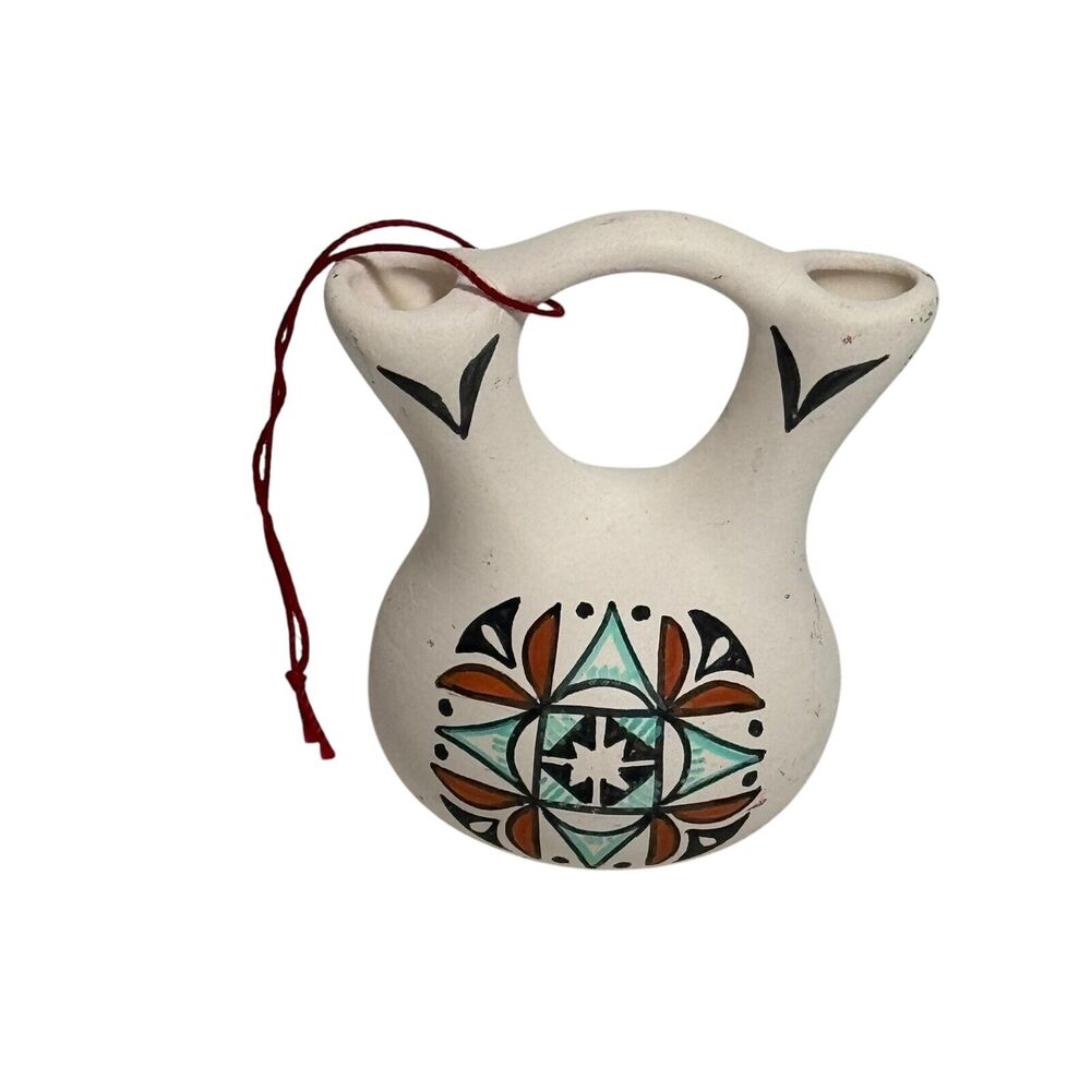 Miniature Wedding Vase Ornament Kimo Decora Southwestern Isleta Pueblo Signed